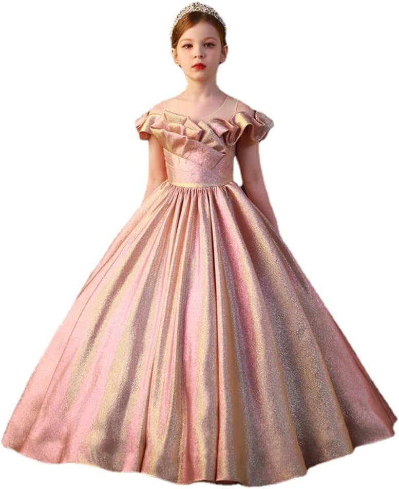 小花柄のデザインが煌びやかで可愛いオフショルイブニングドレス